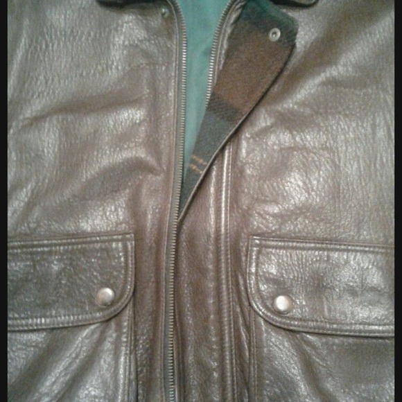 Nautica leather and Wool men’s bomber jacket - Picture 5 of 7